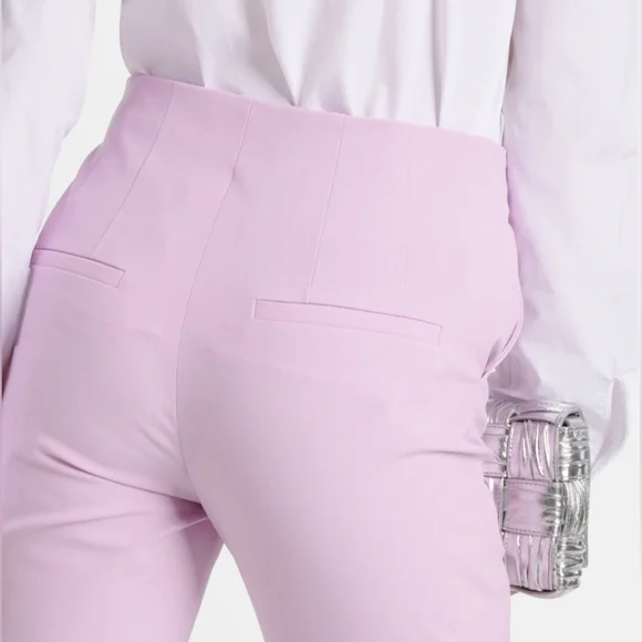 NWT. VERONICA BEARD Kean Cropped Pant In Barely Orchid - Picture 12 of 14
